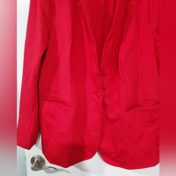 Lane Bryant "The Bryant Blazer" Red Ponte Blazer Jacket in Size 20 - Picture 5 of 15